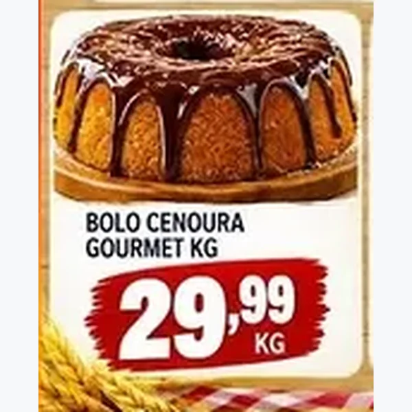 Recorte do encarte de Bolo Cenoura Gourmet