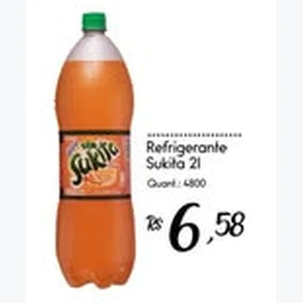 Recorte do encarte de Refrigerante Sukita 2 L