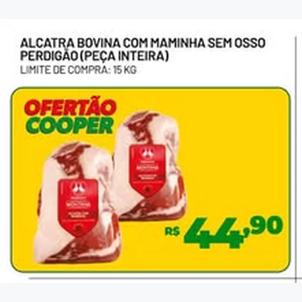 Recorte do encarte de Alcatra Bovina com Maminha sem Osso Perdigão