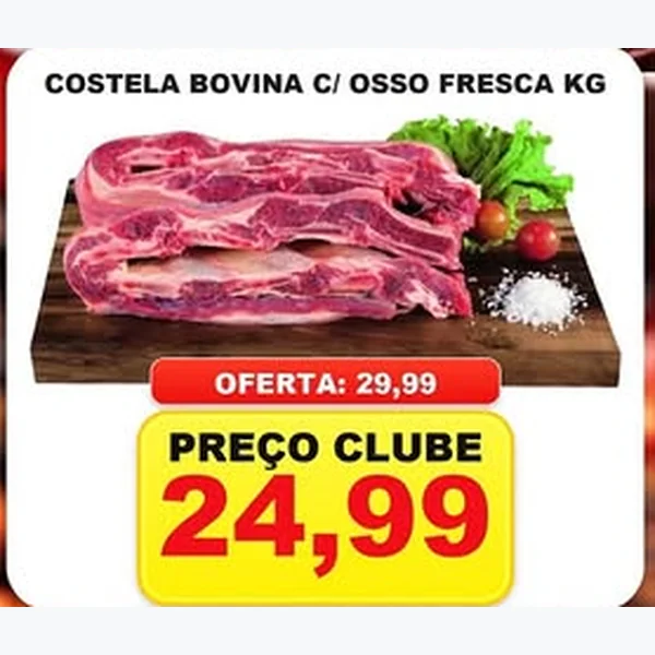 Recorte do encarte de Costela Bovina C/ Osso Fresca
