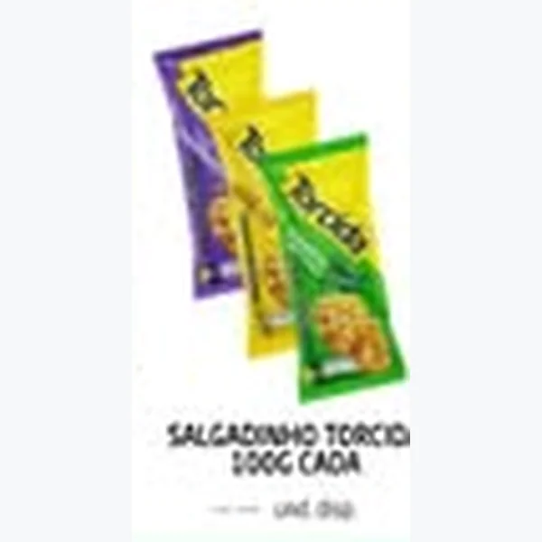 Recorte do encarte de Salgadinho Torcida 100 g