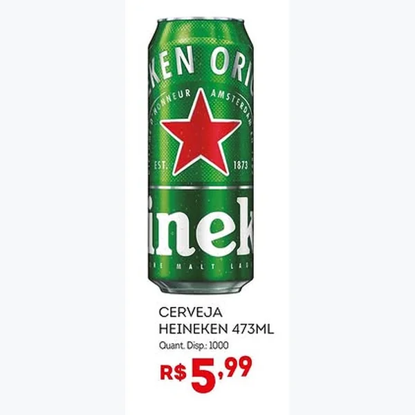 Recorte do encarte de Cerveja Heineken 473 ml