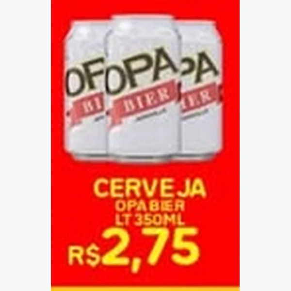 Recorte do encarte de Cerveja Opa Bier 350 ml