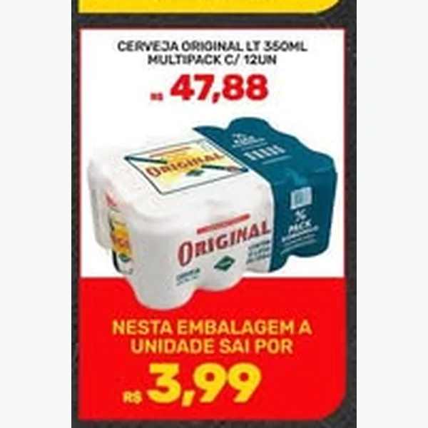 Recorte do encarte de Cerveja Original Antarctica 12 un × 350 ml