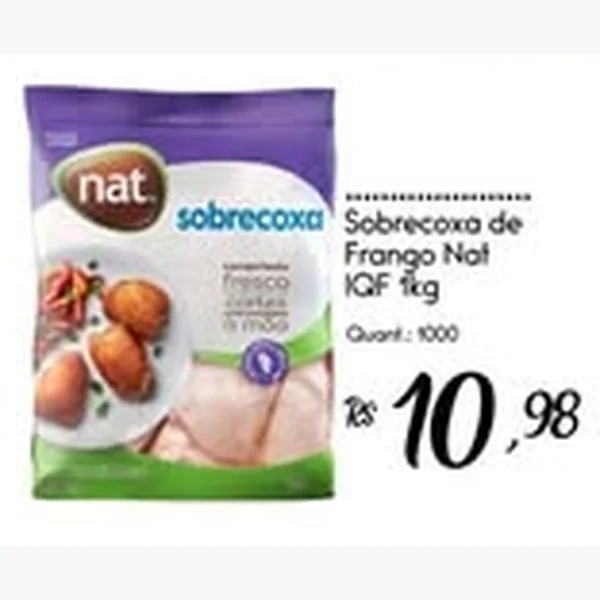 Recorte do encarte de Sobrecoxa de Frango Iqf Nat 1 kg