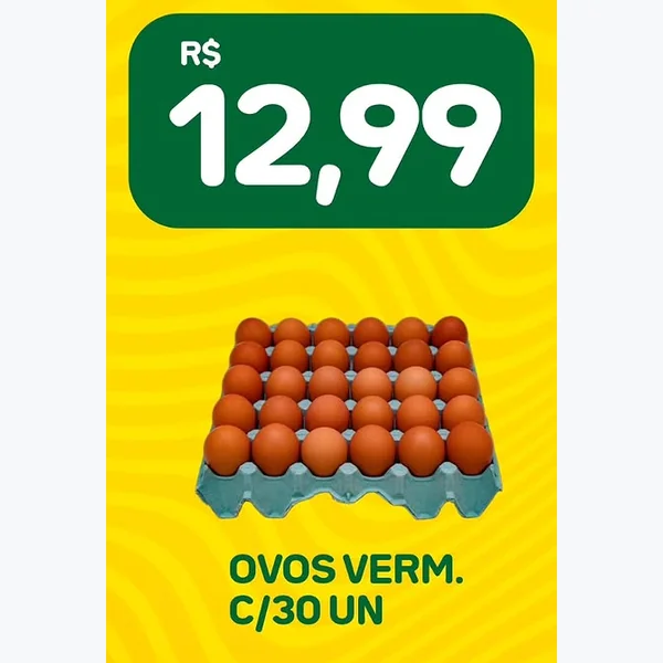 Ovos Vermelhos 30 un
