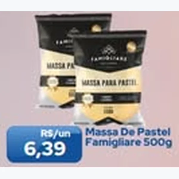 Recorte do encarte de Massa de Pastel Famigliare 500 g