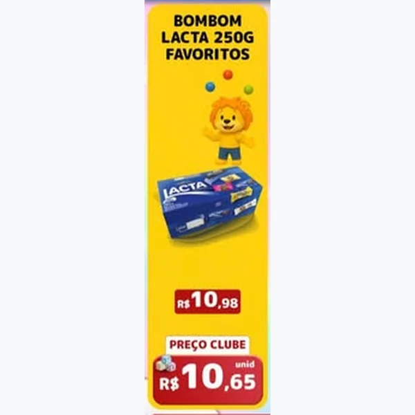 Bombom Favoritos Lacta 250 g