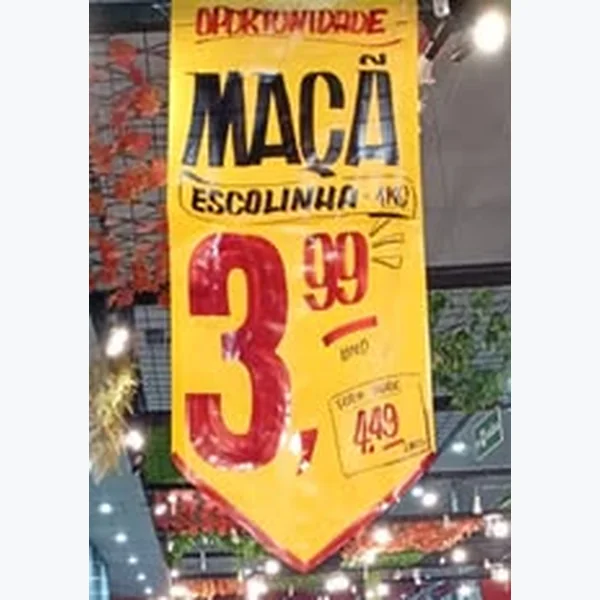 Recorte do encarte de Maçã Escolinha