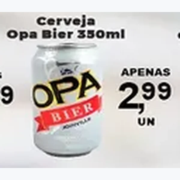 Recorte do encarte de Cerveja Opa Bier 350 ml