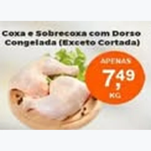 Recorte do encarte de Coxa e Sobrecoxa com Dorso Congelada