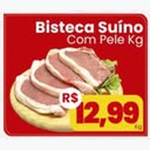 Recorte do encarte de Bisteca Suína com Pele