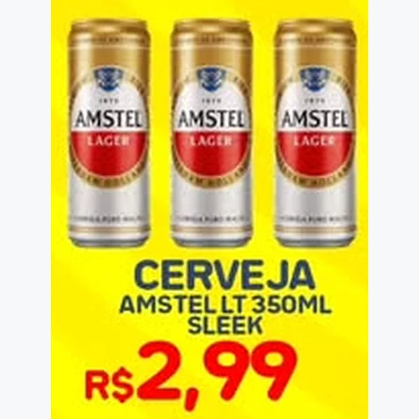 Recorte do encarte de Cerveja Amstel 350 ml