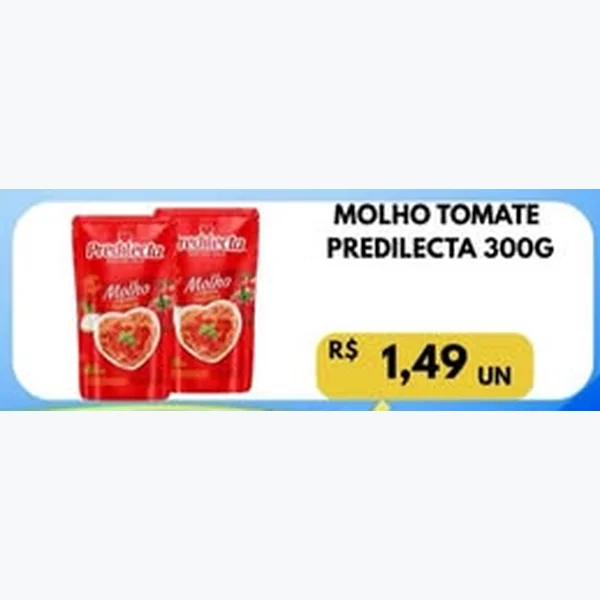 Recorte do encarte de Molho de Tomate Predilecta 300 g