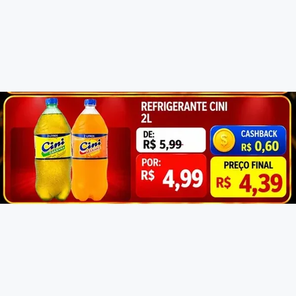 Recorte do encarte de Refrigerante Cini 2 L