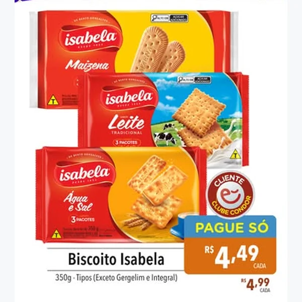 Biscoito Maizena Isabela 350 g
