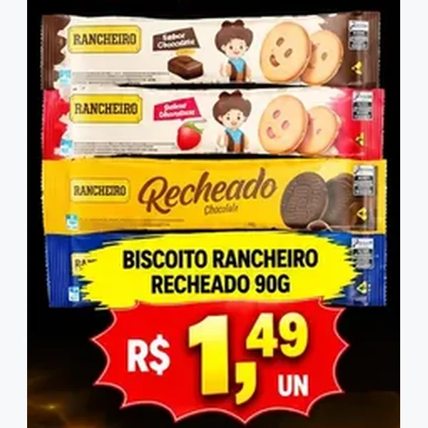 Biscoito Recheado Rancheiro 90 g