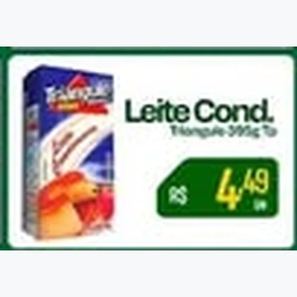 Recorte do encarte de Leite Condensado Triângulo 395 g