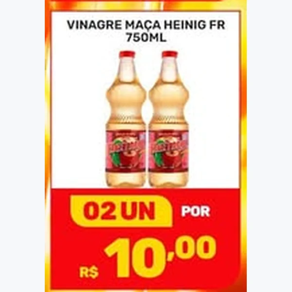 Recorte do encarte de Vinagre de Maçã Heinig 750 ml