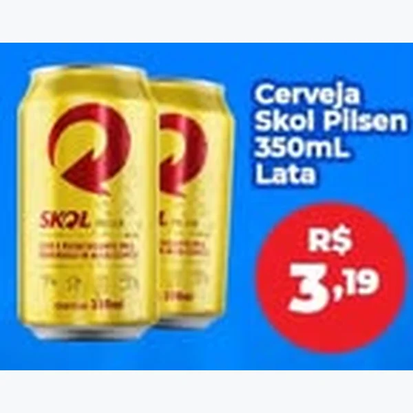 Recorte do encarte de Cerveja Pilsen Skol 350 ml