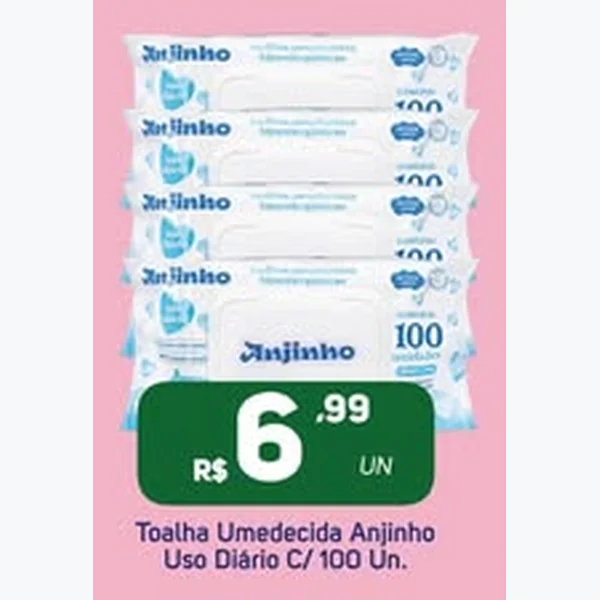 Toalha Umedecida Uso Diário Anjinho 100 un