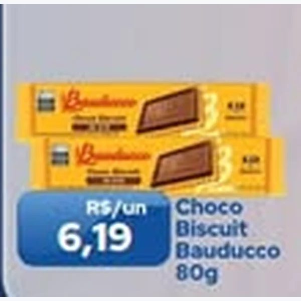 Recorte do encarte de Choco Biscuit Bauducco 80 g