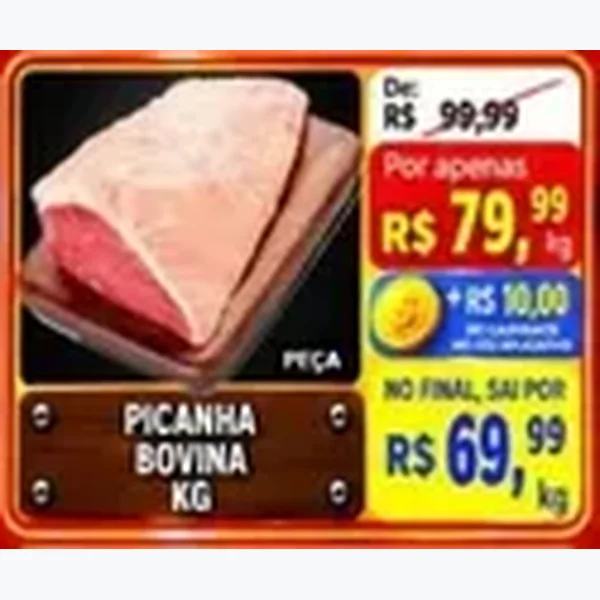 Recorte do encarte de Picanha Bovina