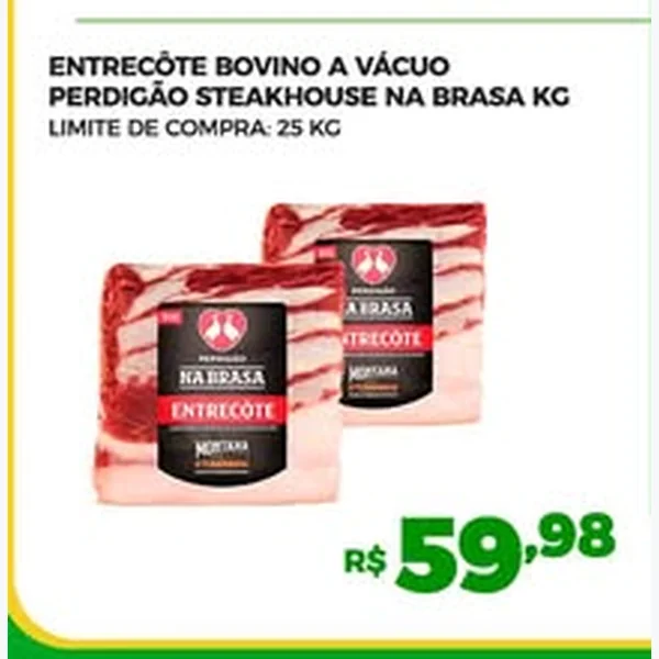 Recorte do encarte de Entrecôte Bovino a Vácuo Perdigão