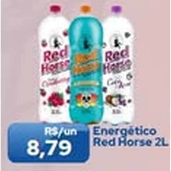 Recorte do encarte de Energético Red Horse 2 L
