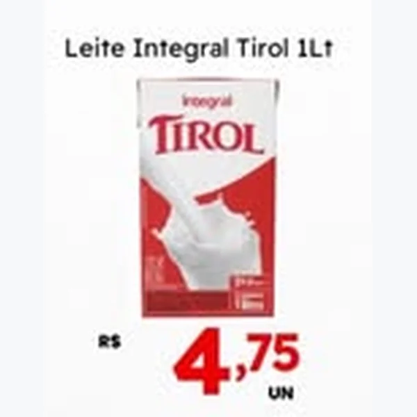 Recorte do encarte de Leite Integral Tirol 1 L