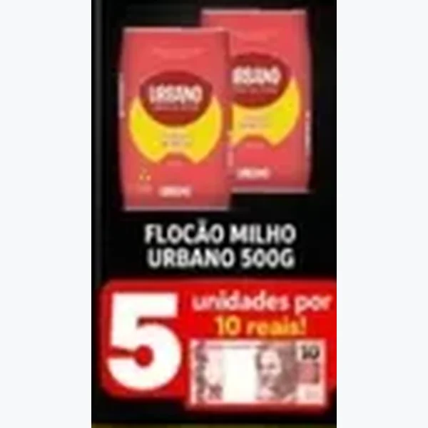 Recorte do encarte de Flocão Milho Urbano 500 g