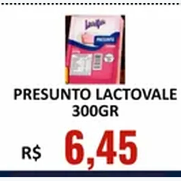 Recorte do encarte de Presunto Lactovale 300 g