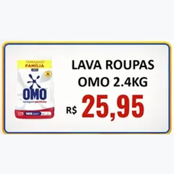 Recorte do encarte de Lava Roupas Omo 2,4 kg