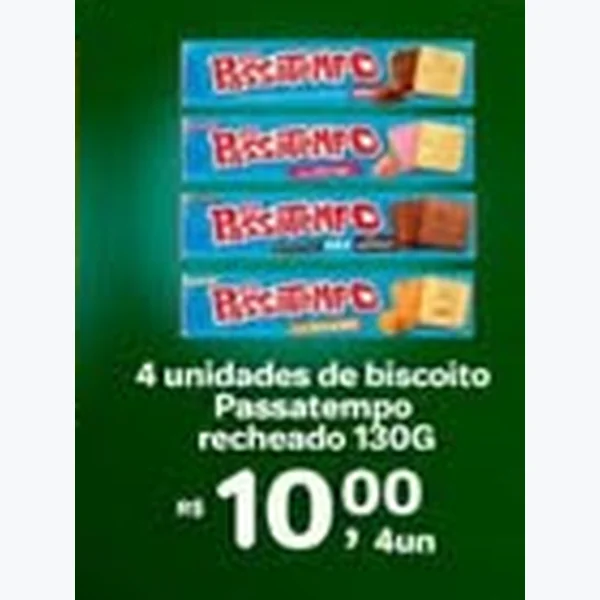 Biscoito Recheado Passatempo 130 g