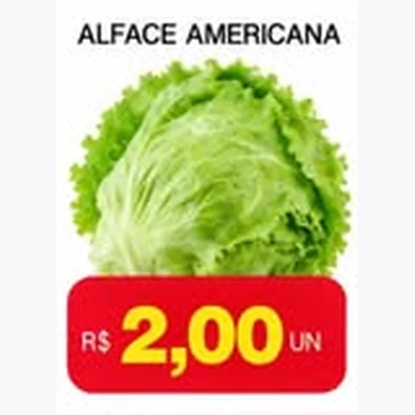 Recorte do encarte de Alface Americana