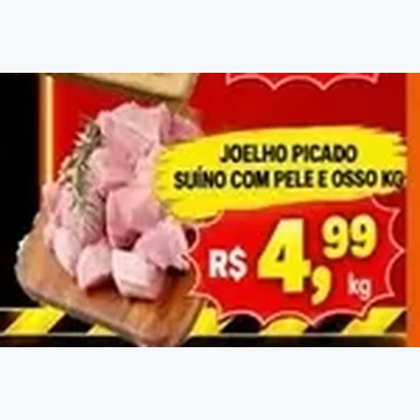 Recorte do encarte de Joelho Picado Suíno com Pele e Osso