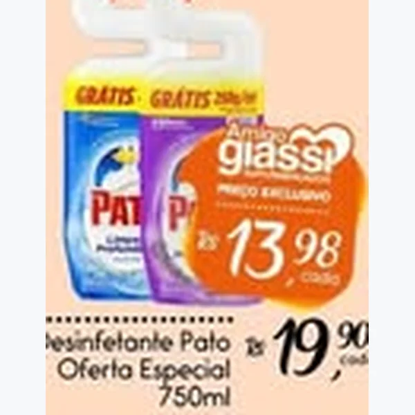 Recorte do encarte de Desinfetante Pato 750 ml
