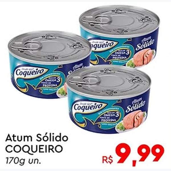 Recorte do encarte de Atum Sólido Coqueiro 170 g