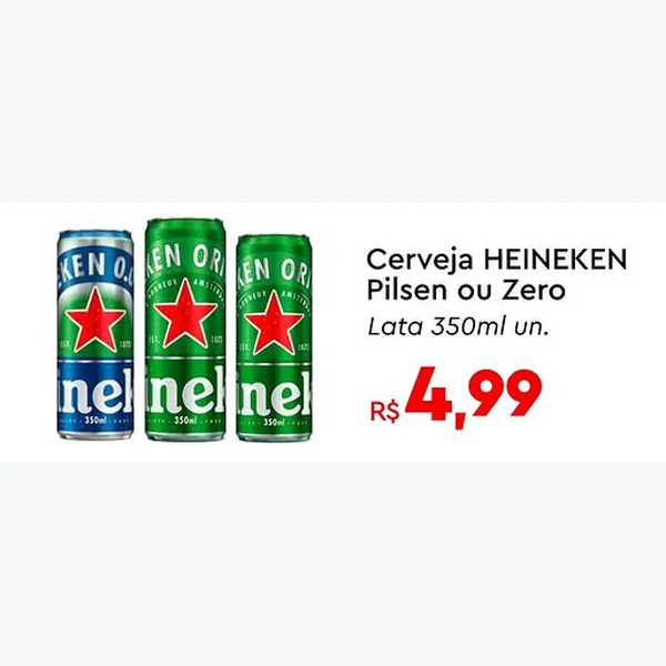 Cerveja Pilsen Heineken 350 ml
