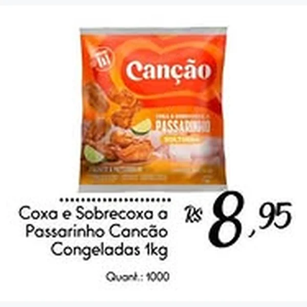 Recorte do encarte de Coxa e Sobrecoxa a Passarinho Congelada Canção