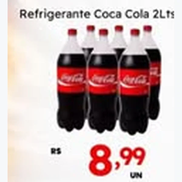 Recorte do encarte de Refrigerante Coca Cola 2 L