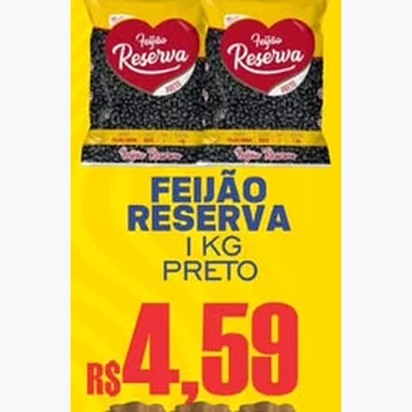Recorte do encarte de Feijão Preto Reserva 1 kg