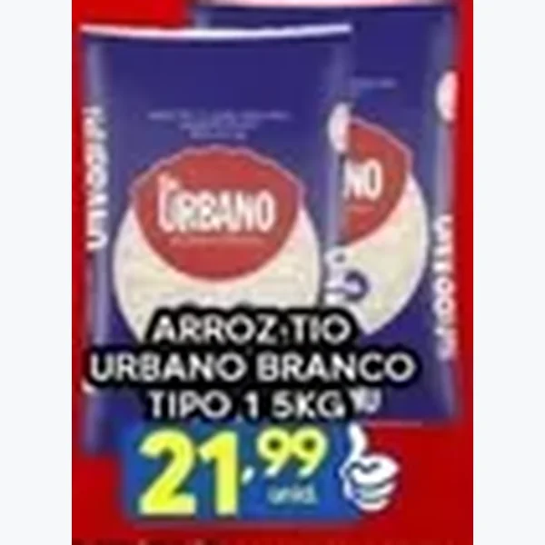 Recorte do encarte de Arroz Tio Branco Urbano 5 kg