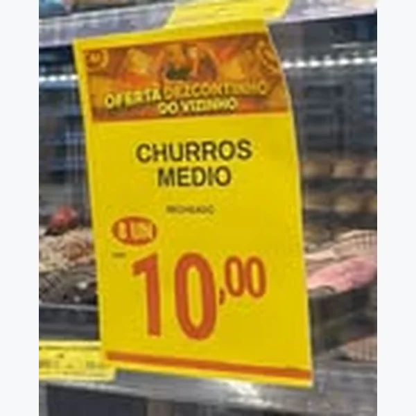 Recorte do encarte de Churros Médio