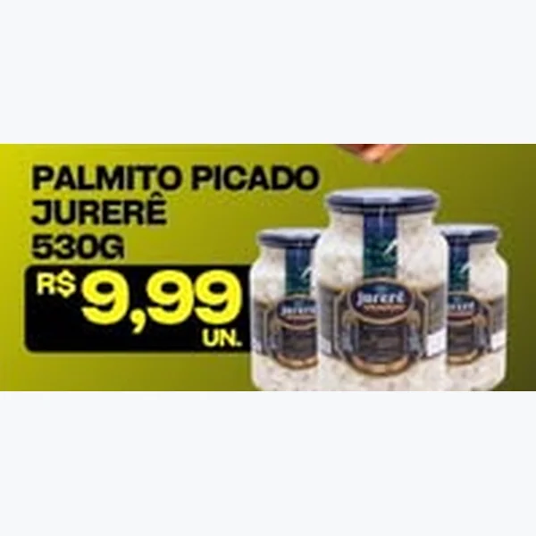 Recorte do encarte de Palmito Picado Jurerê 530 g