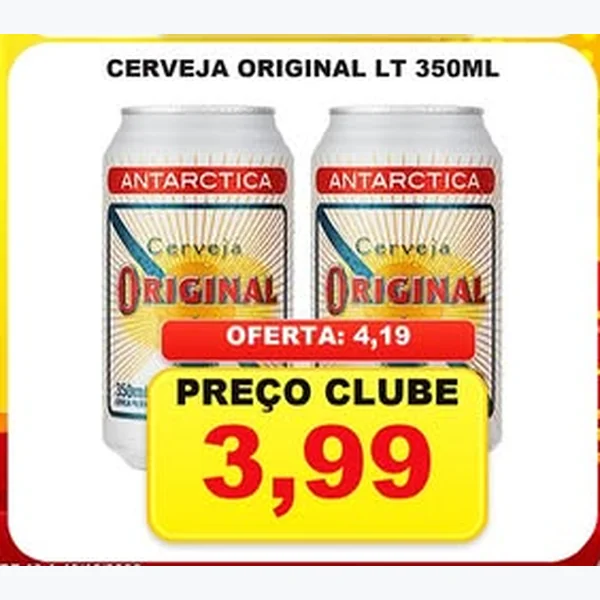 Recorte do encarte de Cerveja Original 350 ml
