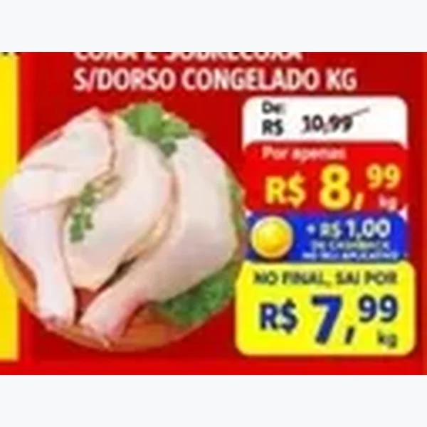 Recorte do encarte de Coxa e Sobrecoxa sem Dorso Congelado