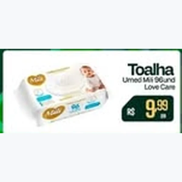 Toalha Umedecida Love Care 96 un