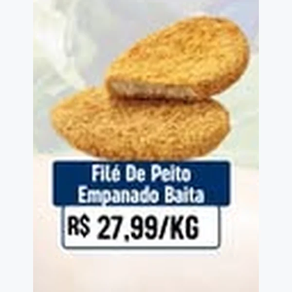Recorte do encarte de Filé de Peito Empanado Baita
