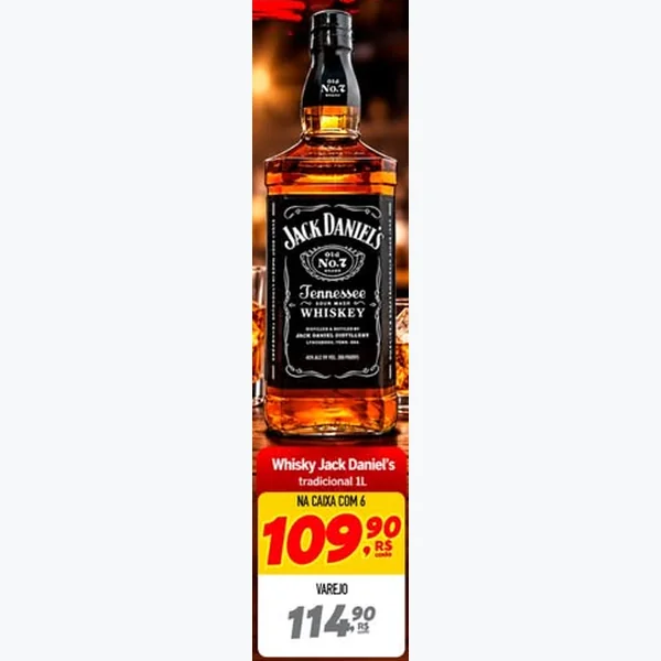 Recorte do encarte de Whisky Tradicional Jack Daniel's 1 L